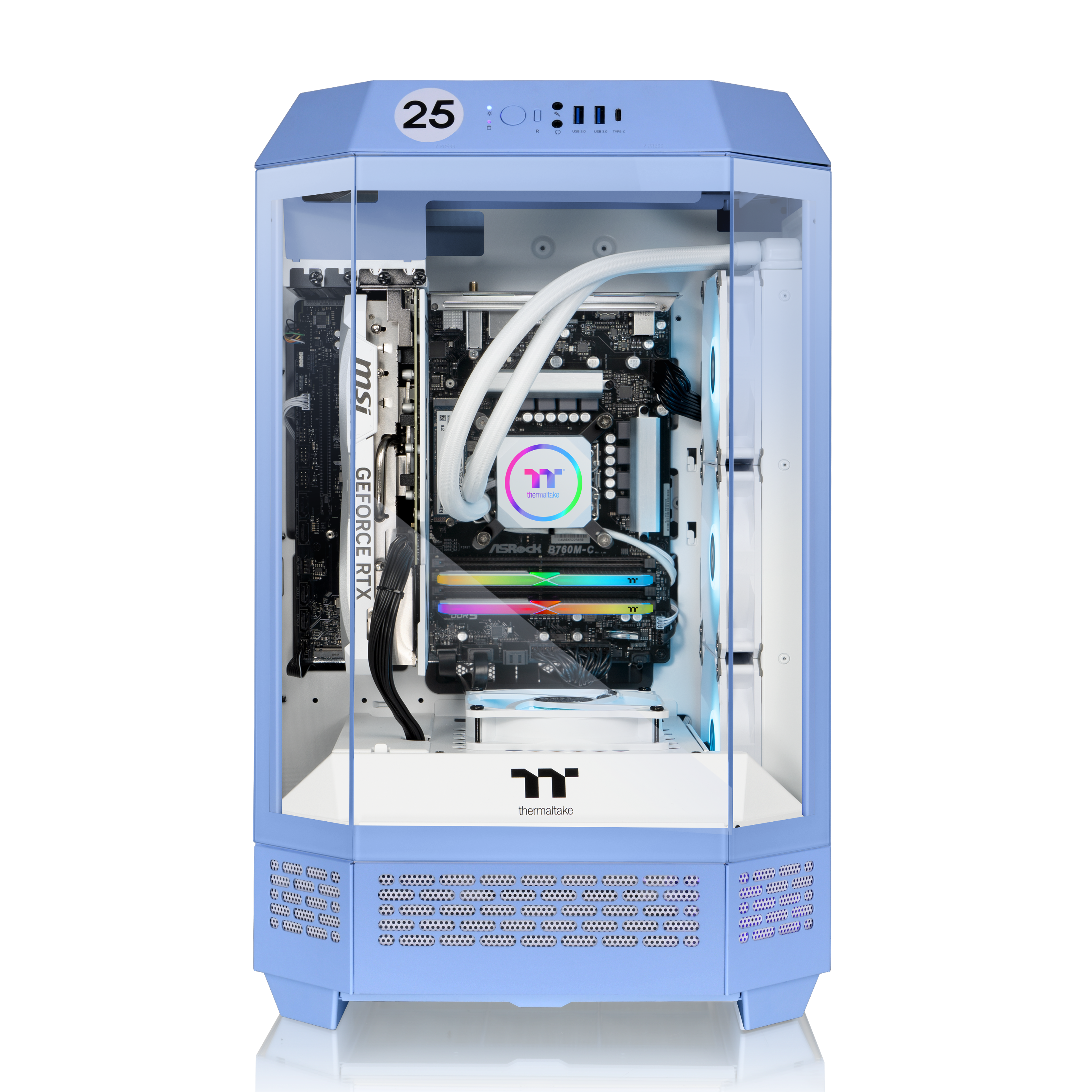 The text on the image reads: "25: OU...1 I'm MSI GEFORCE RTX 2070M-C - TT W thermaltake". This text is likely related to the computer hardware and its specifications.