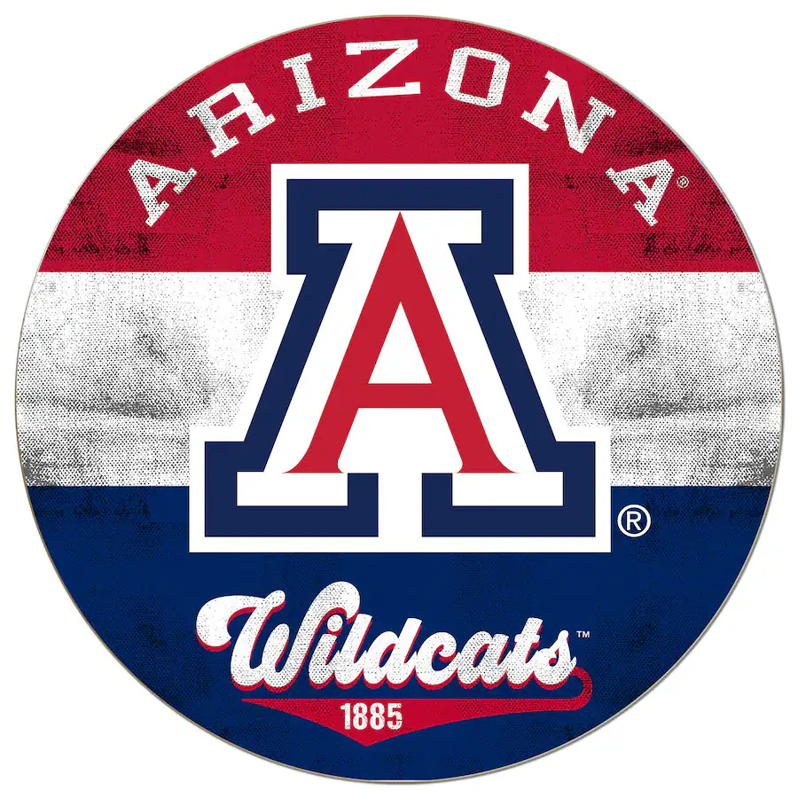 Jardine Arizona Wildcats 20'' x 20'' Retro Logo Circle Sign Red 4939647 ...