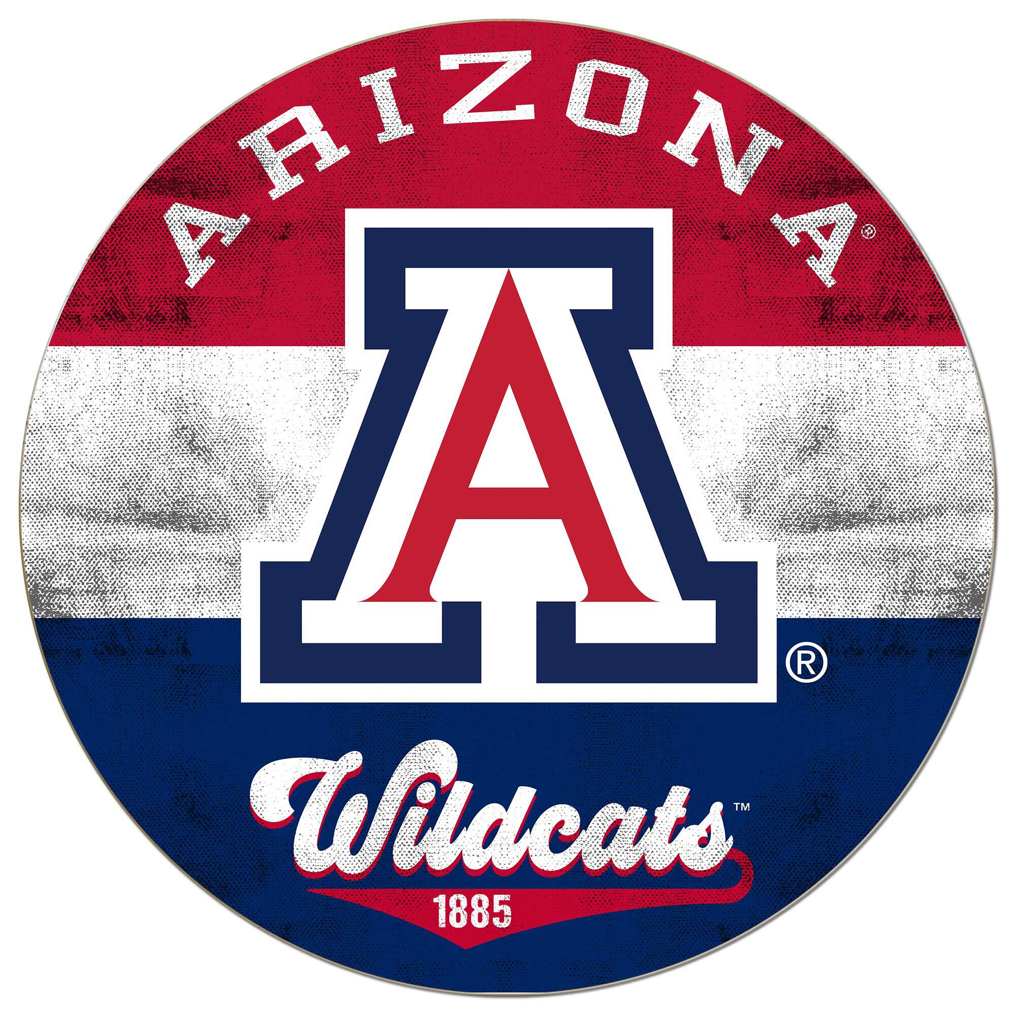 Arizona Wildcats 20'' x 20'' Retro Logo Circle Sign