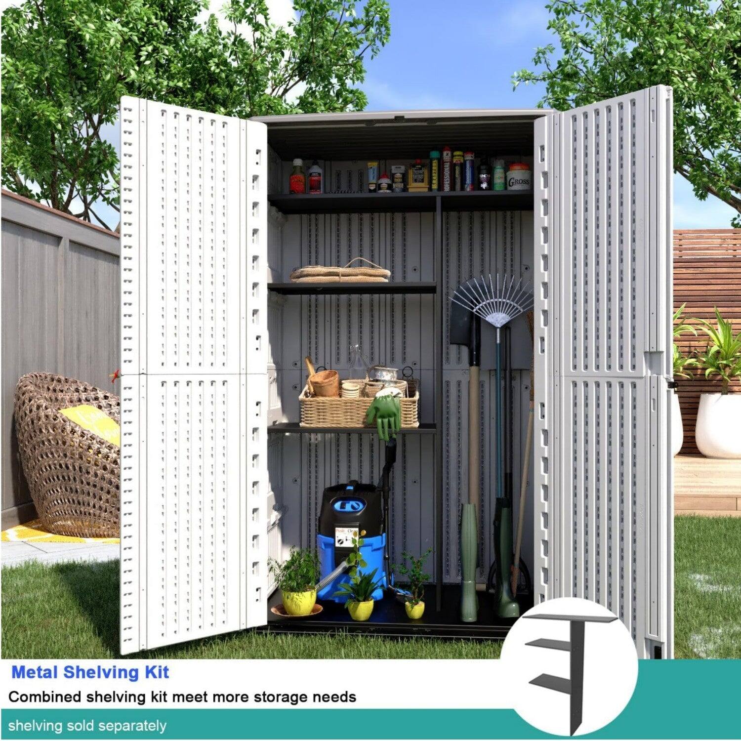 Metal Shelving Kit  
Combined shelving kit meets more storage needs  
Shelving sold separately