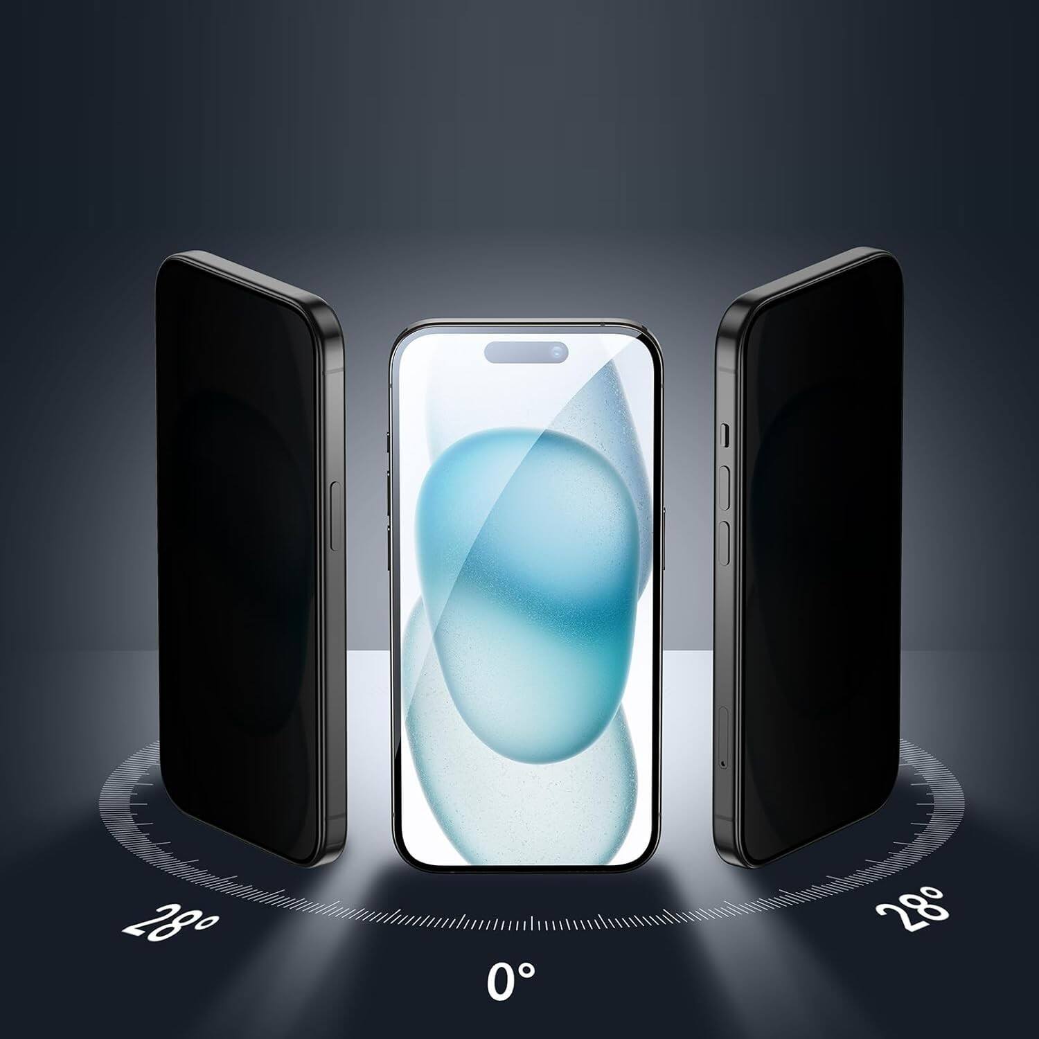 Alt View 11. SaharaCase - ZeroDamage HD Tempered Glass Screen Protector for Apple iPhone 13 mini (2-Pack) - Privacy - Gray.