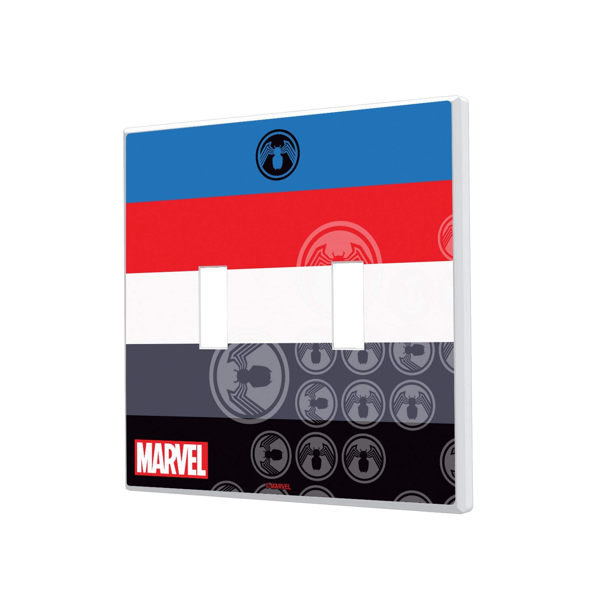 Keyscaper - Marvel Sigil Hidden-Screw Light Switch Plate - Double Toggle - Venom