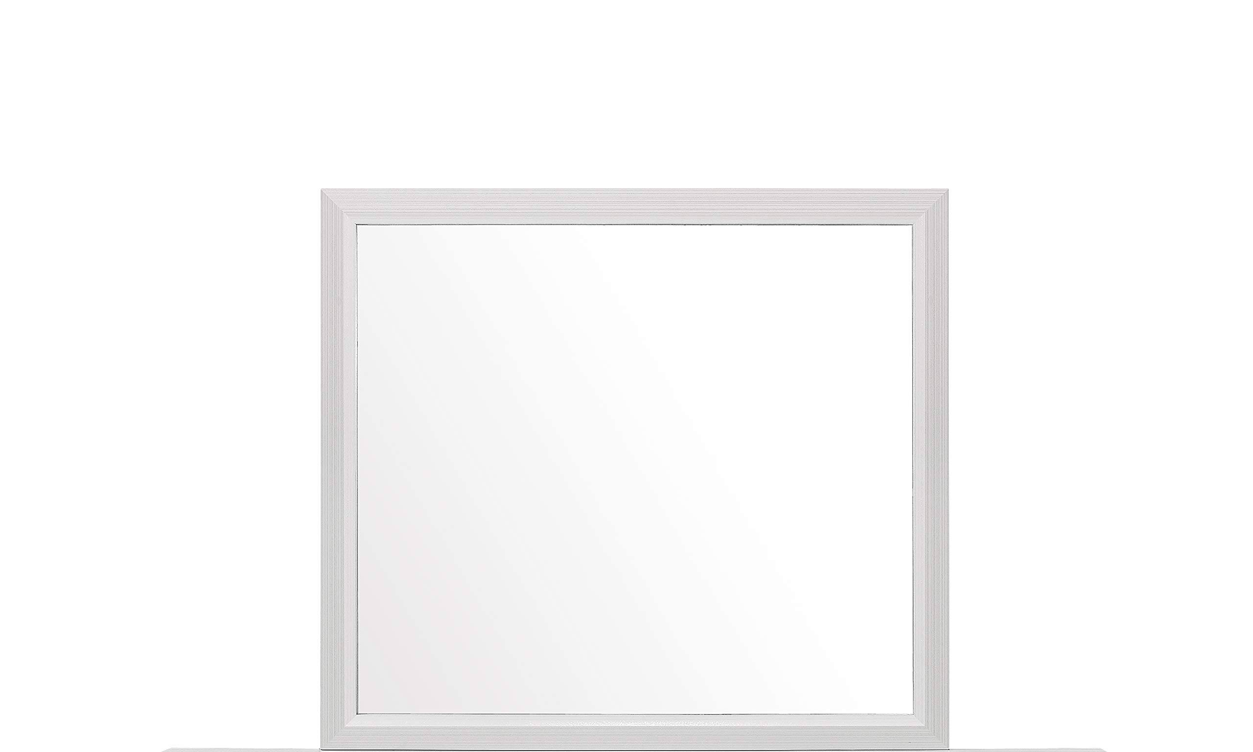 Left. Global Furniture USA - Rustic Transitional Kate White Mirror - White.