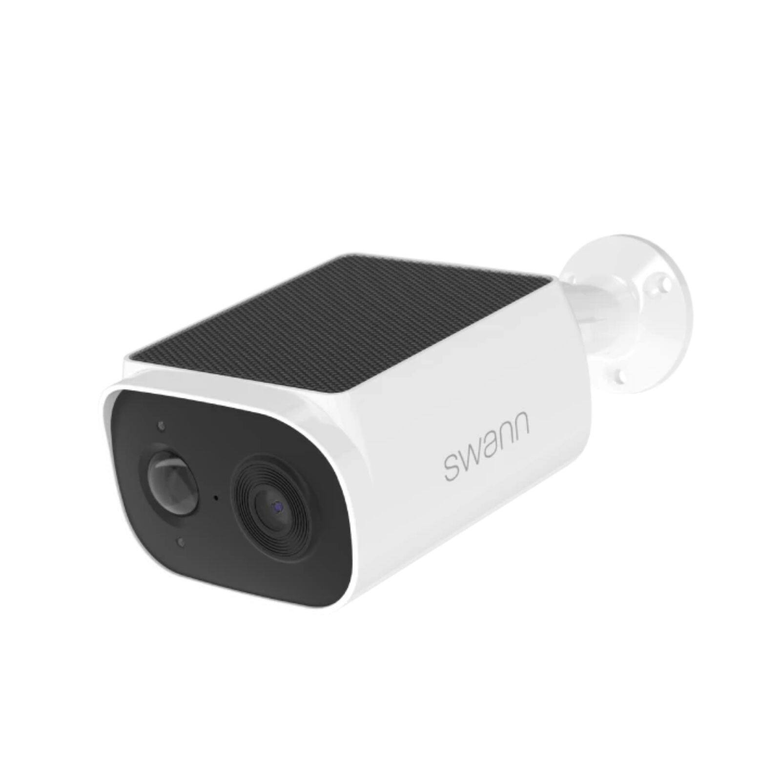 Front. Swann - EVO Solar 2K Wireless Security Camera w 16GB Card - White.