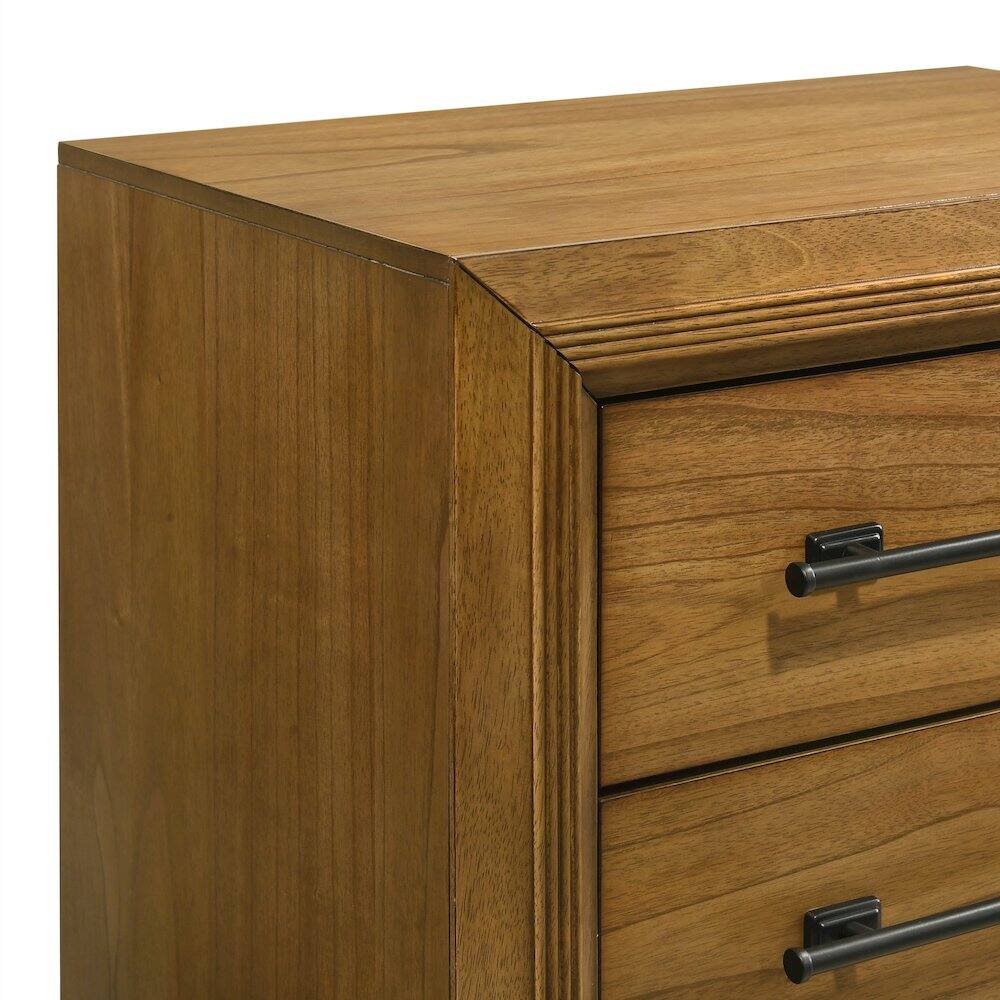 Alt View 2. New Classic Furniture - Talcott Wood 2-Drawer Nightstand in Honey/Brown - Honey.