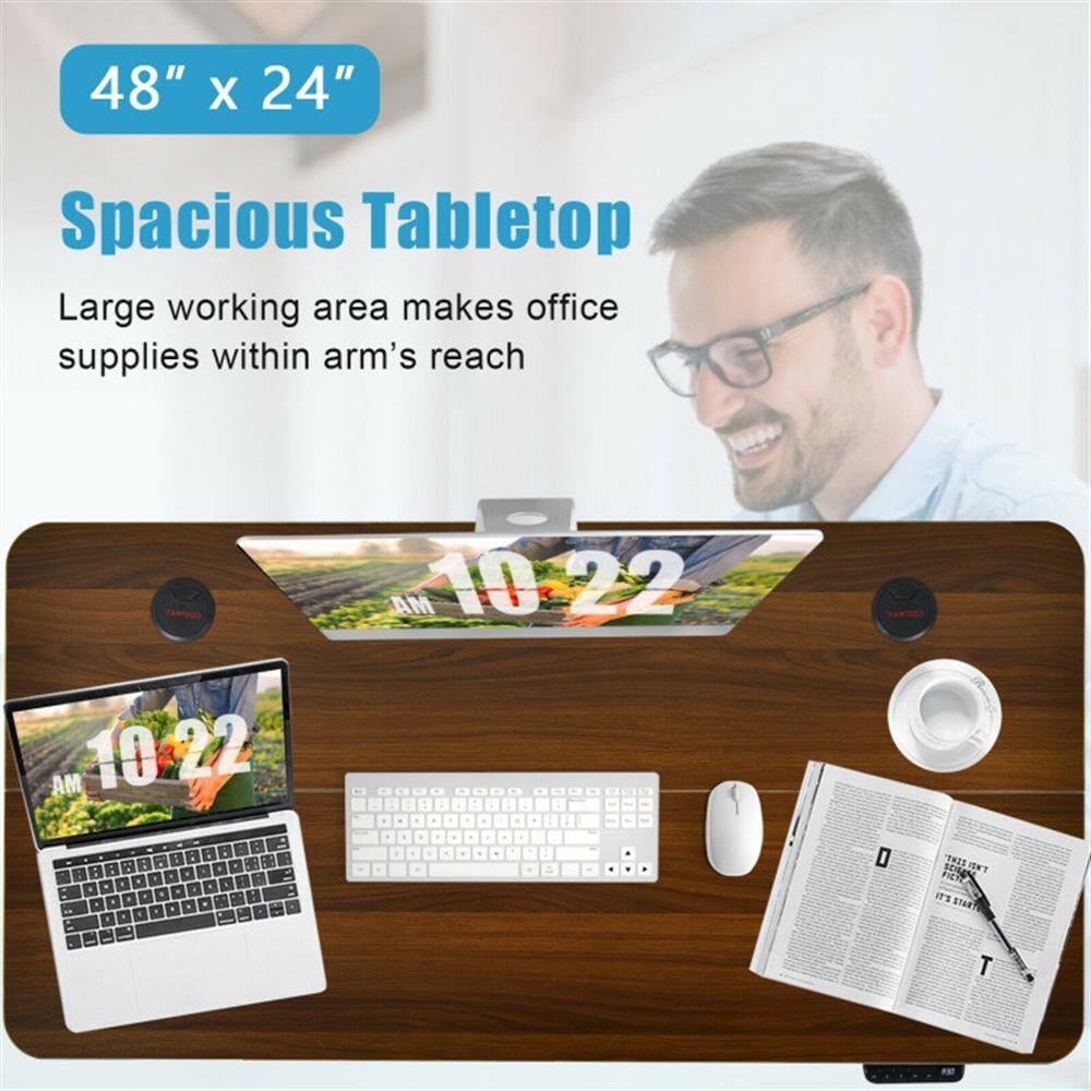 48" x 24" Spacious Tabletop  
Large working area makes office supplies within arm's reach