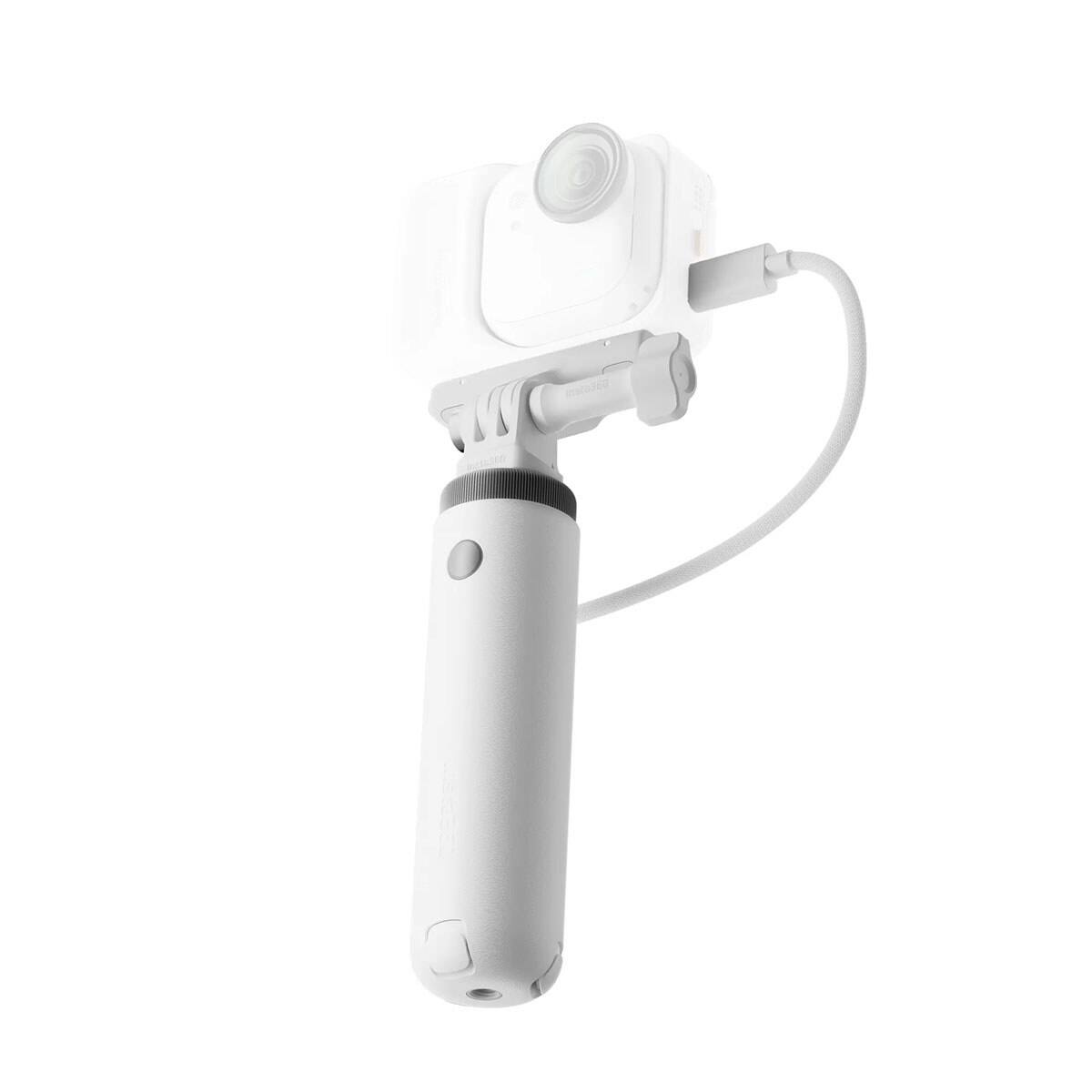 Alt View 1. Insta360 - Insta360 Mini Power Handle for GO Ultra and Ace Pro 2 Action Cameras, White.