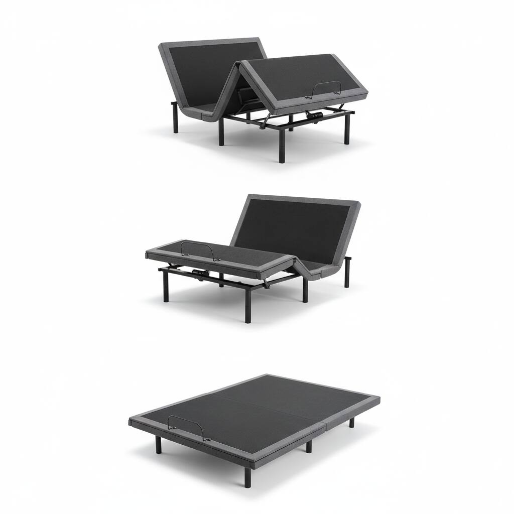 Alt View 4. AOITUN - Full adjustable bed frame with headboard - height adjustable for electric base & mattress - ideal for daily use - black.