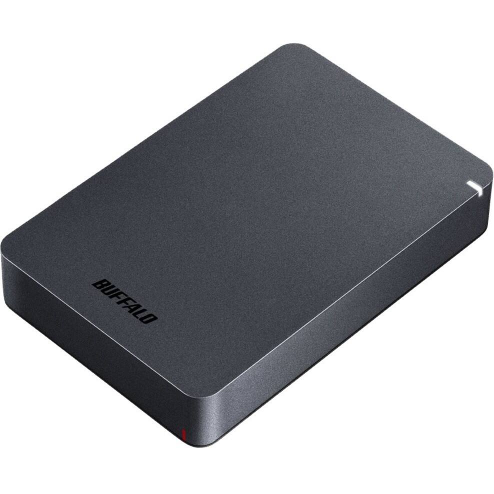 Angle. Buffalo - Buffalo MiniStation Safe 4 TB Hard Drive - External - Desktop PC, MAC Device Supported - USB 3.2 (Gen 1)  - 1 - Unknown.