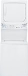 Front. GE - 3.3 Cu. Ft. 9-Cycle Washer and 5.9 Cu. Ft. 4-Cycle Dryer Electric Laundry Center - White on White.