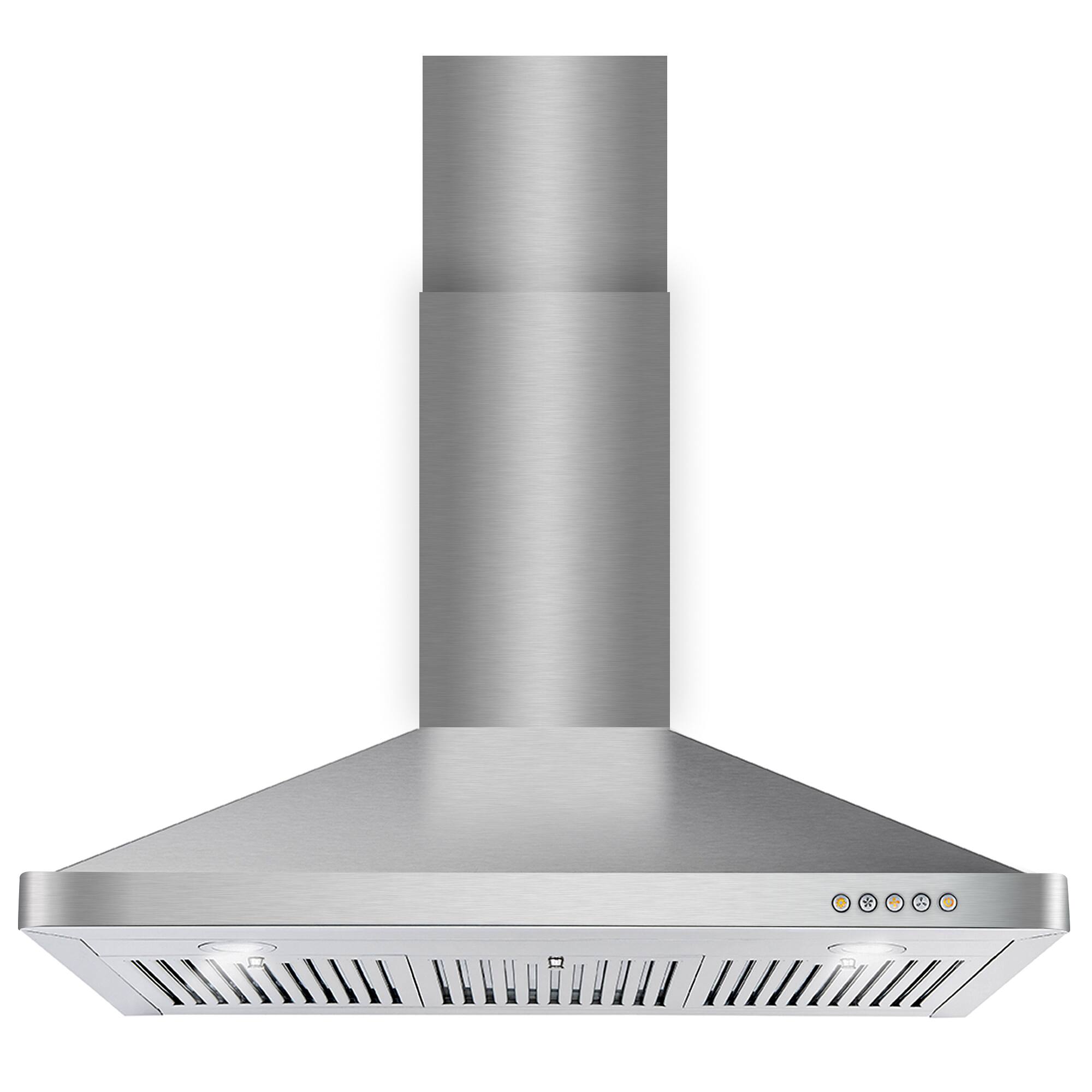 Alt View 1. COSMO - COS-63190-DL 36 in. Vista Collection 380 CFM Ductless Wall Mount Range Hood, Button Controls, LED Lights - Stainless Steel.