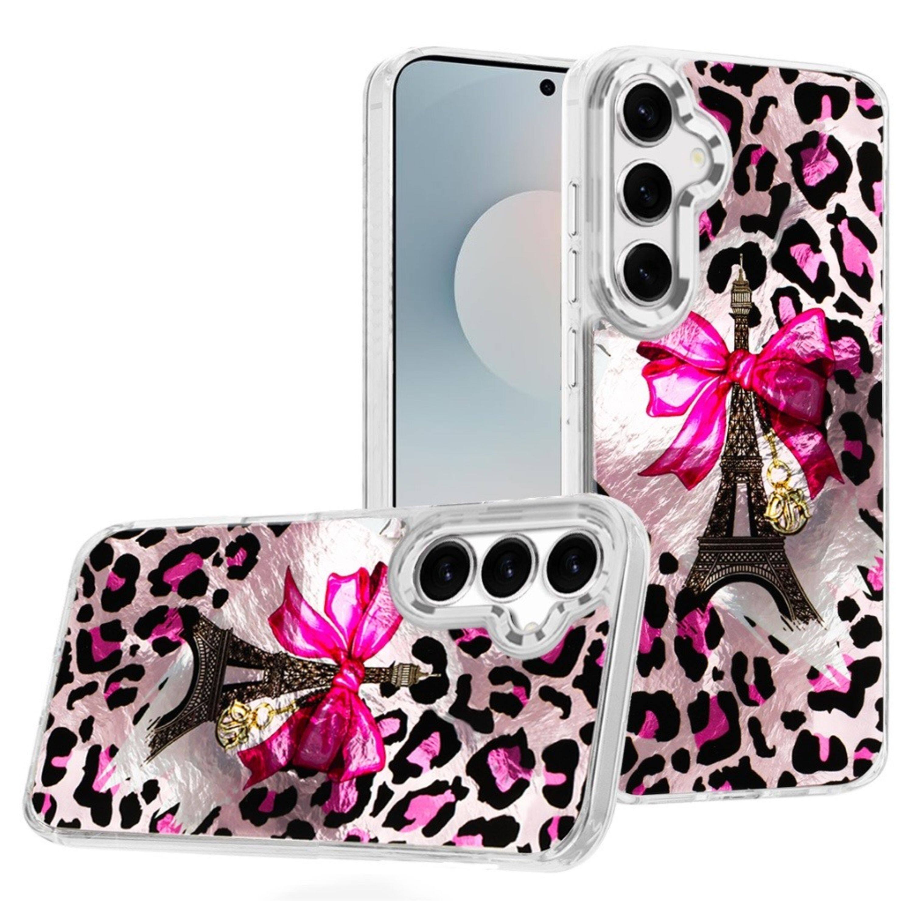 Front. Kitcheniva - Cute In Mold Design With Metallic Buttons Plus Tempered Glass For Samsung S25 FE 3 - Multicolor.