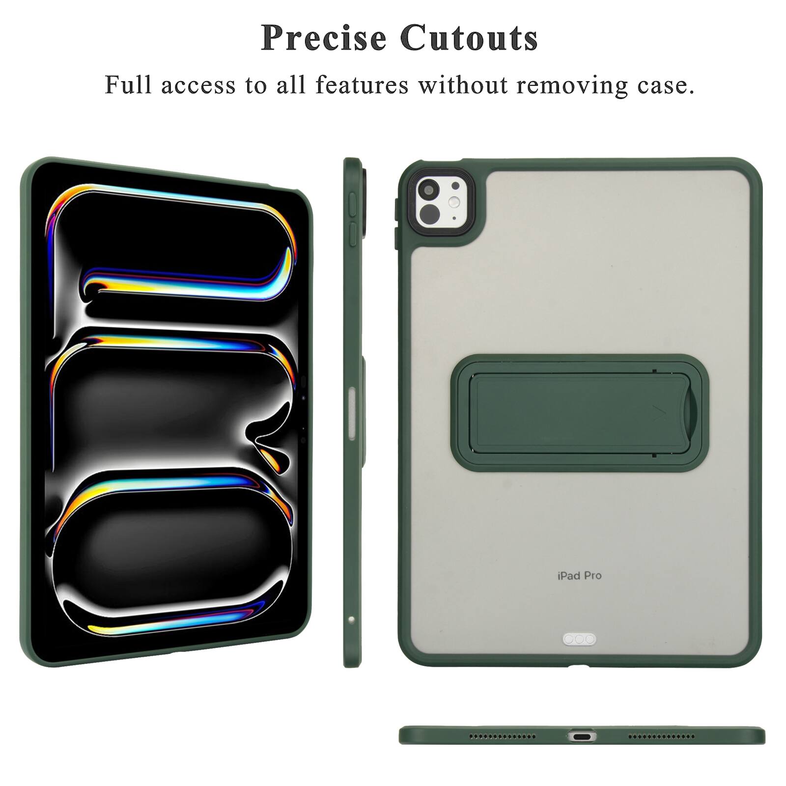 Precise Cutouts  
Full access to all features without removing case.  

iPad Pro
