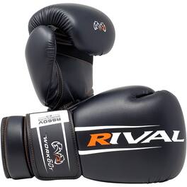 RIVAL - Boxing RS60V Workout Hook and Loop Sparring Gloves 2.0 - 12 oz. - Black