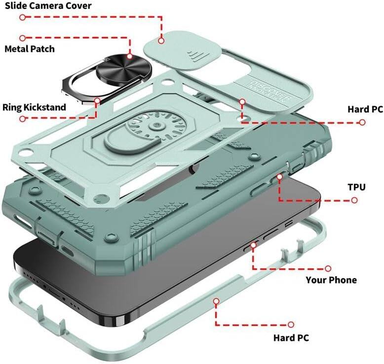Slide Camera Cover  
Metal Patch  
Ring Kickstand  
Hard PC  
TPU  
Your Phone  
Hard PC