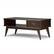 Angle. Simpli Home - Draper Mid Century Coffee Table - Medium Auburn Brown.