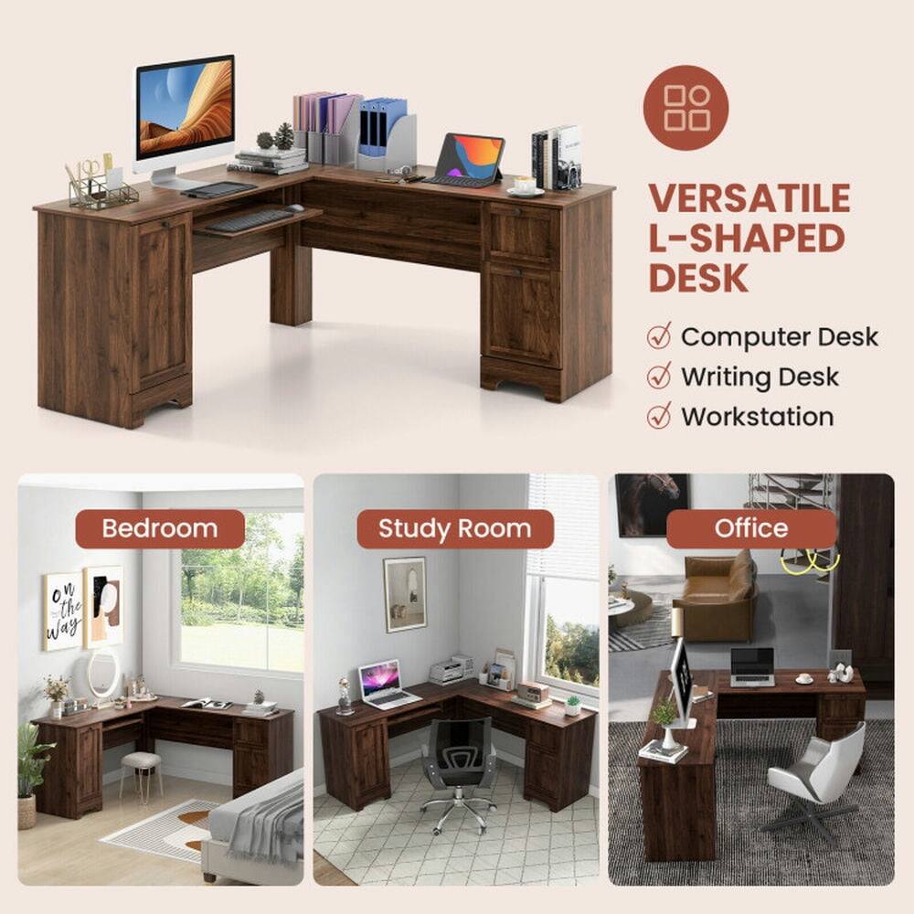 VERSATILE L-SHAPED DESK  
Computer Desk  
Writing Desk  
Workstation  

Bedroom  
Study Room  
Office