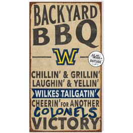Jardine - Wilkes Colonels 11'' x 20'' Indoor/Outdoor BBQ Sign - Brown