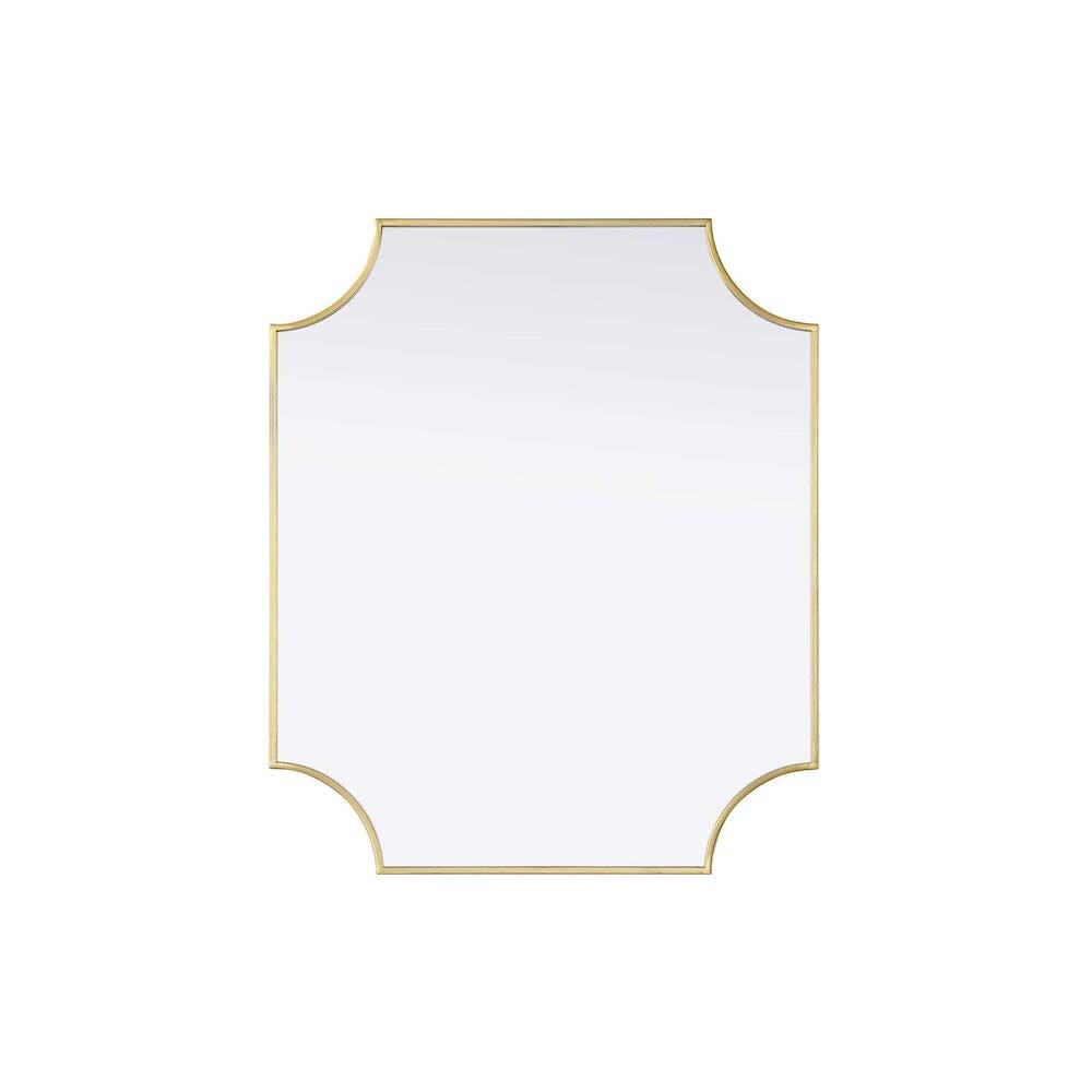 Alt View 3. Elegant Kitchen and Bath - Notched Metal Mirror 30x36 inch in Brass - Brass.