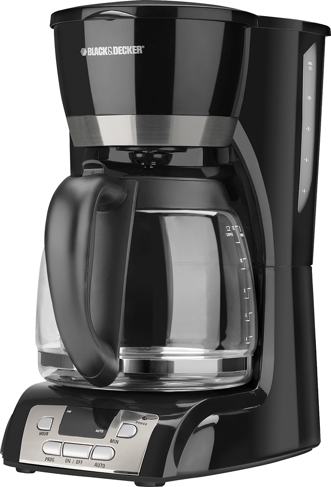 BLACK+DECKER 12-Cup Programmable Drip Coffee Maker in Black