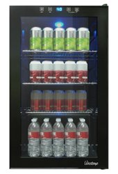 Vinotemp - VT-34 Beverage Cooler with Touch Screen - Black - Front_Zoom