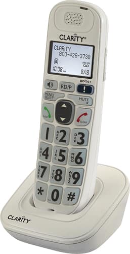 Angle. Clarity - DECT 6.0 Cordless Expansion Handset for Clarity D7xx Series Phone Systems - White.