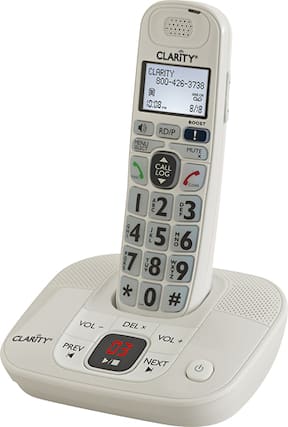 Angle. Clarity - DECT 6.0 Expandable Cordless Phone with Digital Answering System - White.