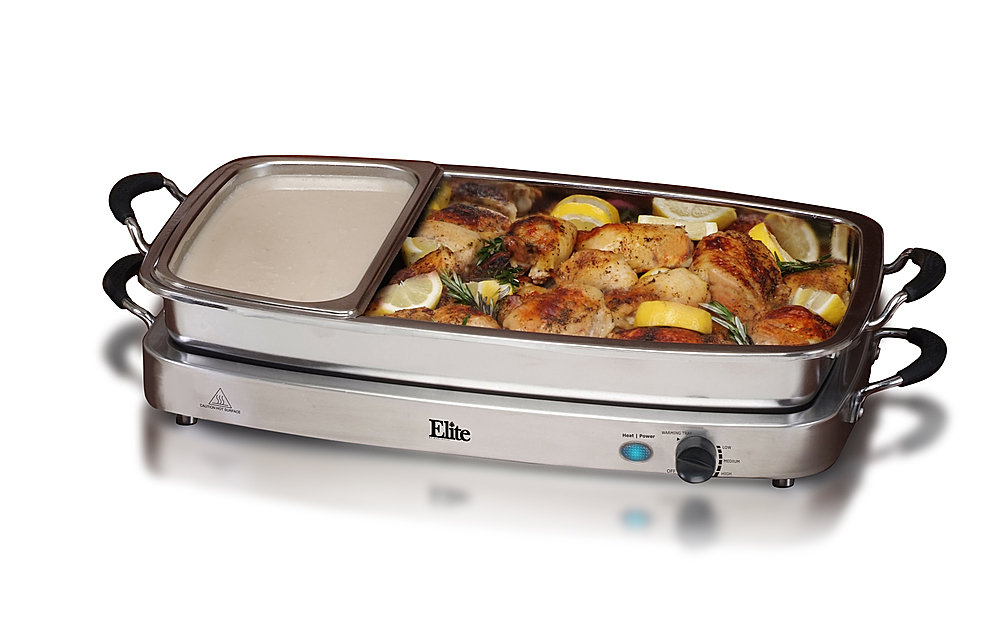 Elite Dual Tray Stainless Steel Buffet Server - Silver, 1 ct - Ralphs