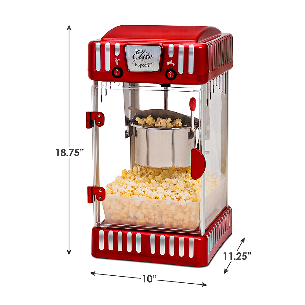 Elite Tabletop Kettle Popcorn Maker Red EPM-250 - Best Buy