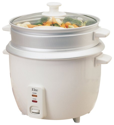  Elite Gourmet - 10-Cup Rice Cooker - White