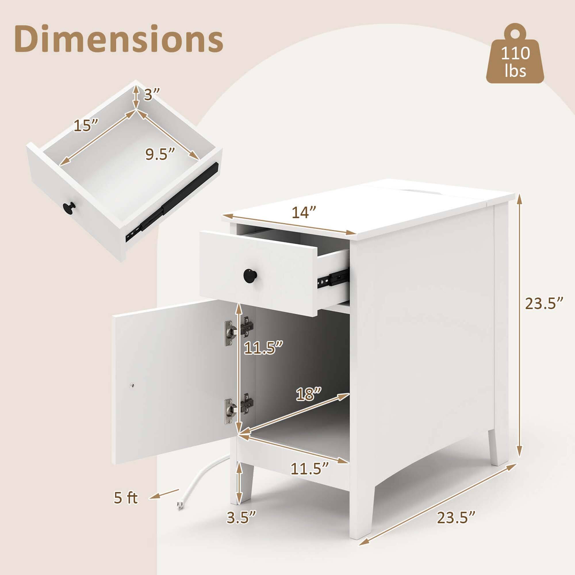 Dimensions: 15" x 9.5" x 14" (3.5" x 23.5" x 11.5" when open)