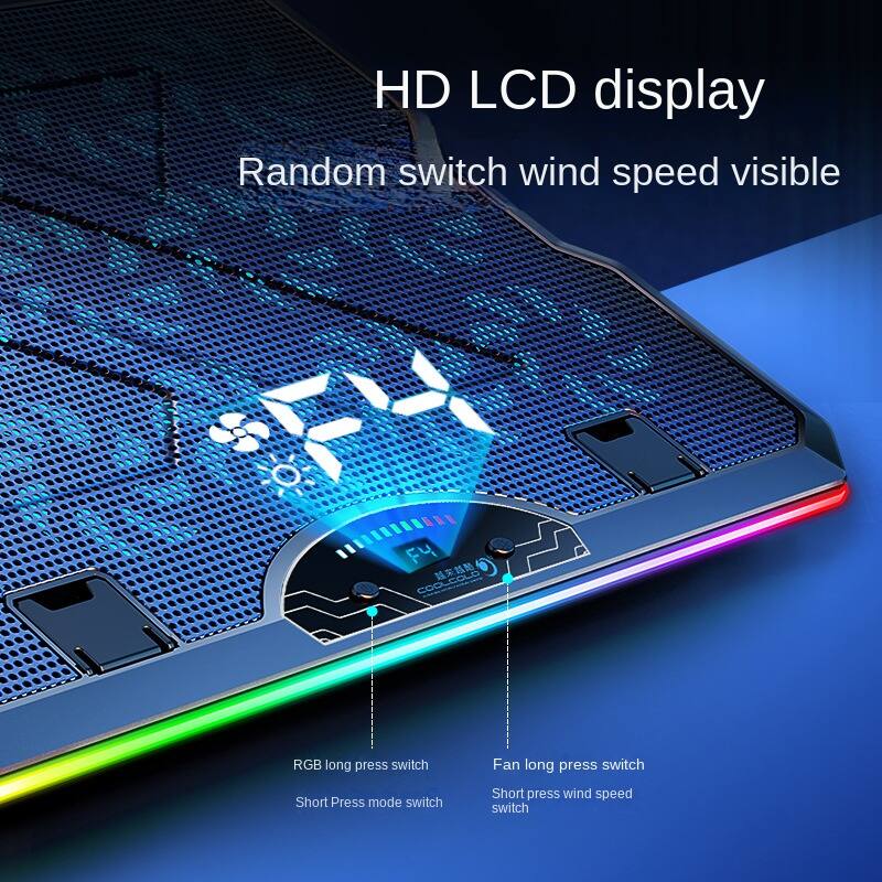HD LCD display  
Random switch wind speed visible  

FY COOL/COLD  

RGB long press switch  
Fan long press switch  
Short Press mode switch  
Short press wind speed switch