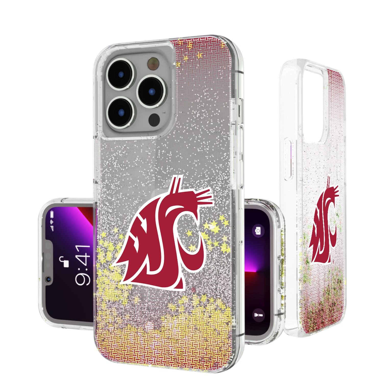 Keyscaper - NCAA - Washington State Cougars Linen Logo iPhone Glitter Case - 16 - Multicolor price history on PriceWatchPro