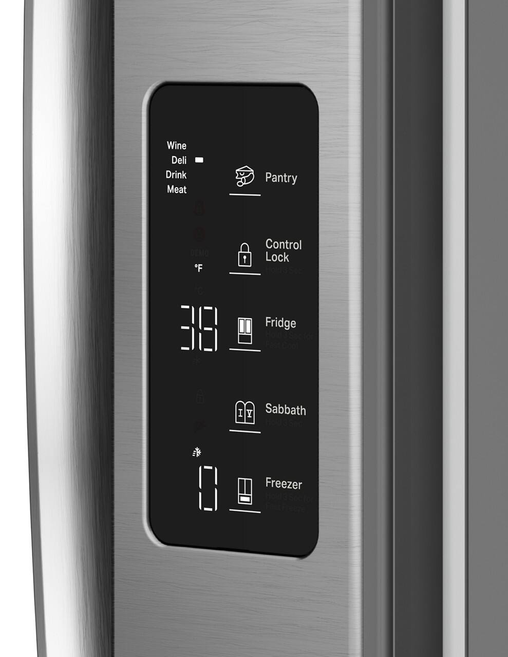 Wine  
Deli  
Drink  
Meat  
Pantry  
Control Lock  
Fridge  
Sabbath  
Freezer