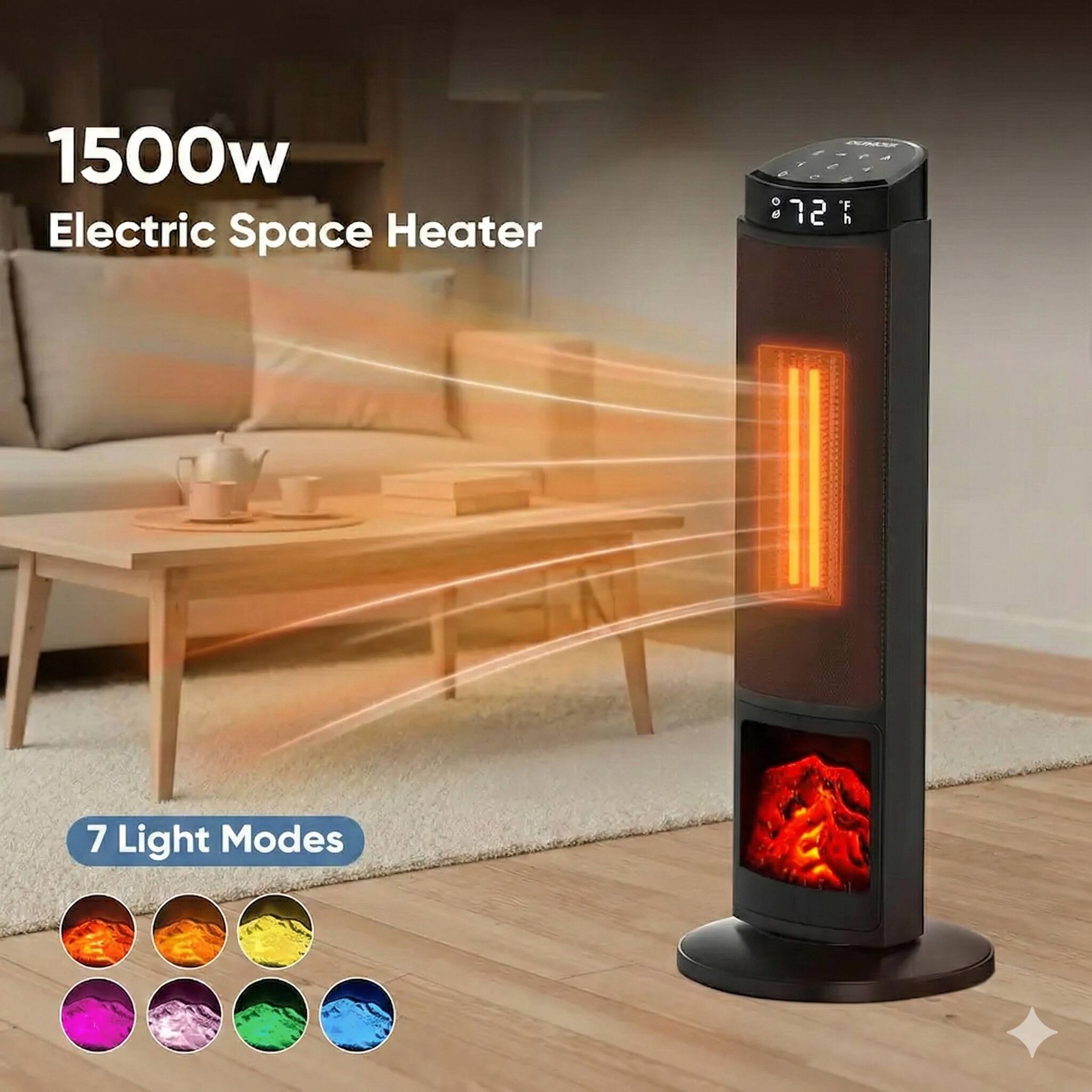 1500w Electric Space Heater

7 Light Modes