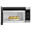 Left. Amana - 1.6 Cu. Ft. Over-the-Range Microwave - Stainless steel.