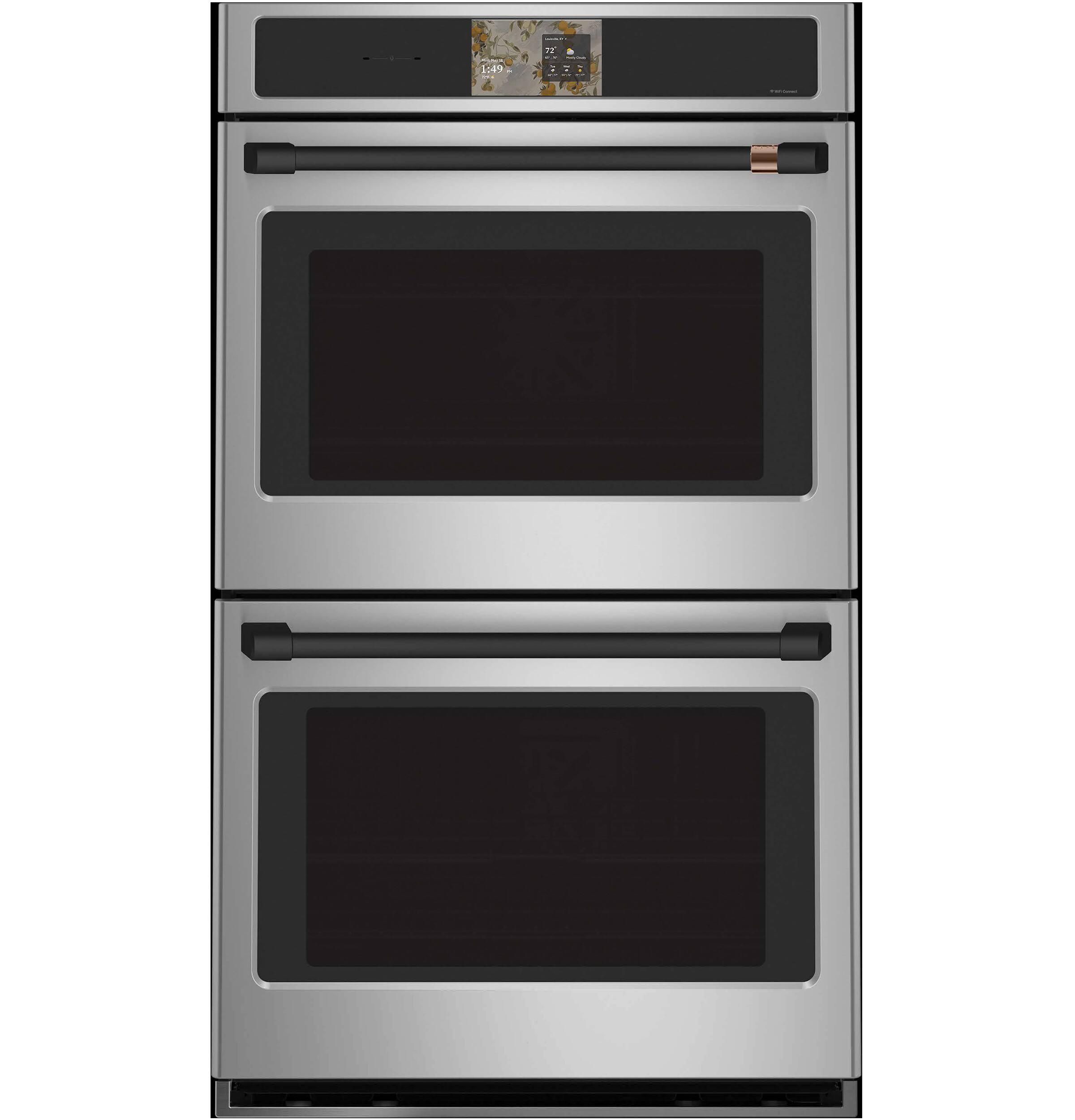 Alt View 19. Café - 30" Smart Built-In Double Electric Convection Wall Oven with Air Fry and Precision Cooking Modes - Stainless Steel.