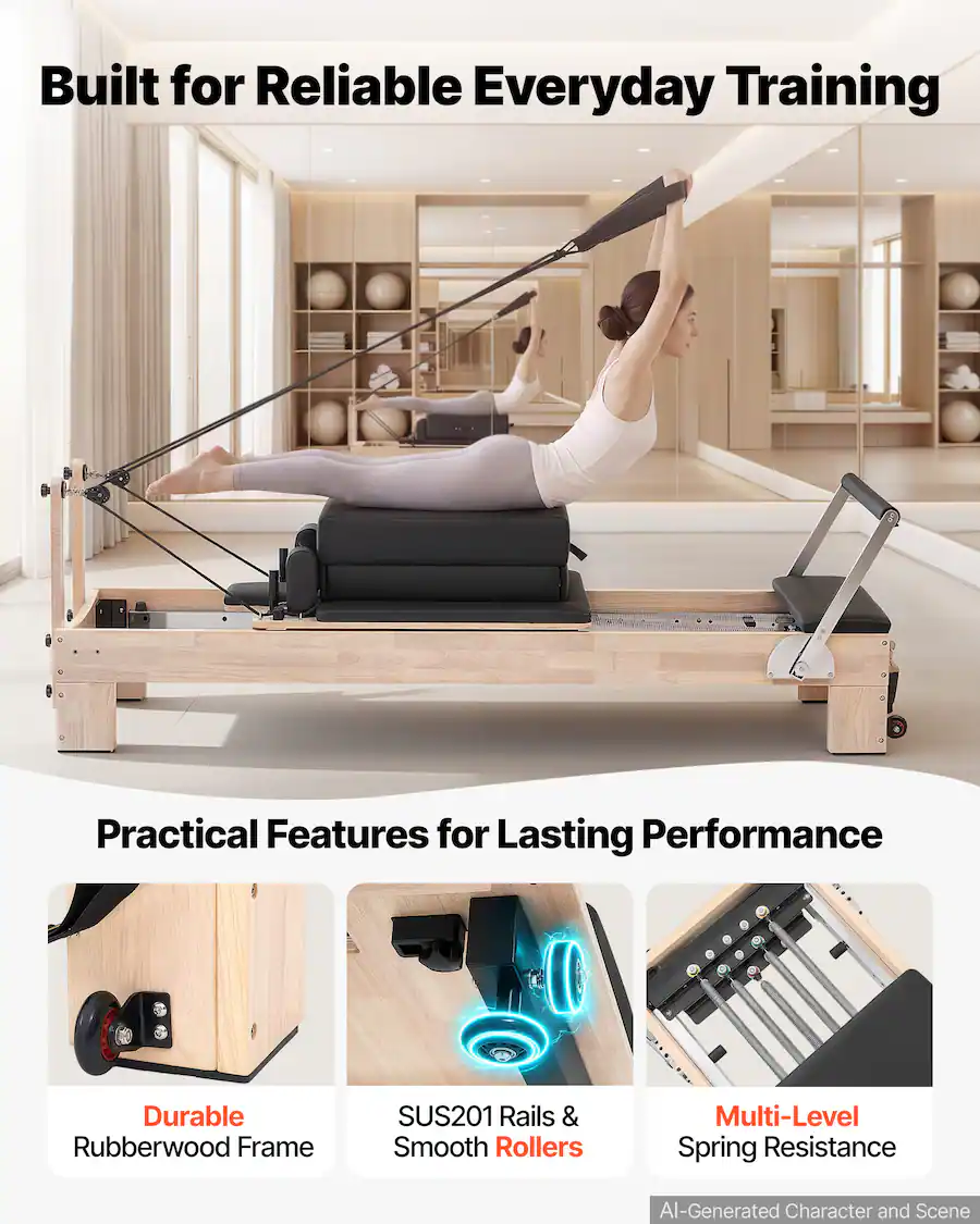 Back Machine Pilates VEVOR Pilates Reformer 94