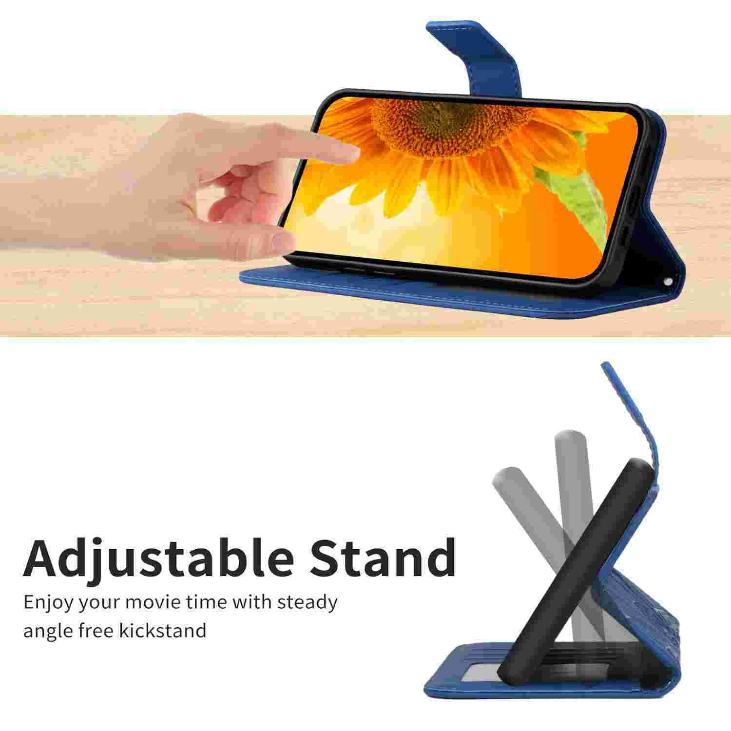 Adjustable Stand  
Enjoy your movie time with steady angle free kickstand