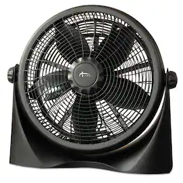 Alera - 16" Super-Circulation 3-Speed Tilt Fan, Plastic, Black