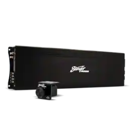 Stinger - 5000W Class D Monoblock Car Amplifier with Bass Boost, Subsonic Filter and Remote Control - Black