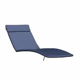 Ecooso - 2PCS Outdoor Chaise Lounge Cushion,Water-Resistant,100% Polyester Fabric, No Assembly Required(Without Chaise Lounge) - Navy Blue