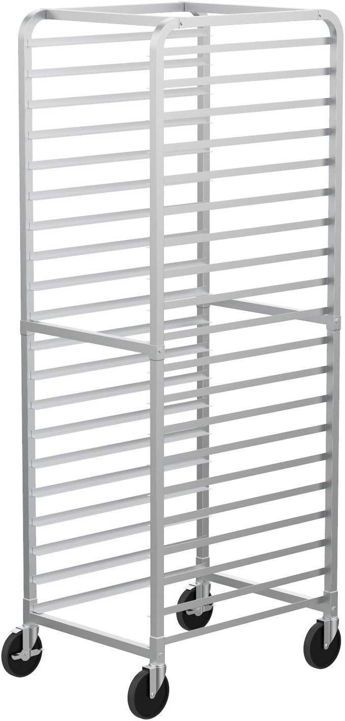 Alt View 1. Winado - 20 Tier Stainless Steel Bakery Rack Hold up to 20 Full or 40 Half Size Bun Pans for Restaurant & Commercial Kitchen Use - Silver.