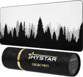 Hystar - Extended Gaming Mouse Pad | XXL 36" x 16" | 5mm Thick, Waterproof Surface, Polyester Fabric, and Rubber Base | Arctic - White