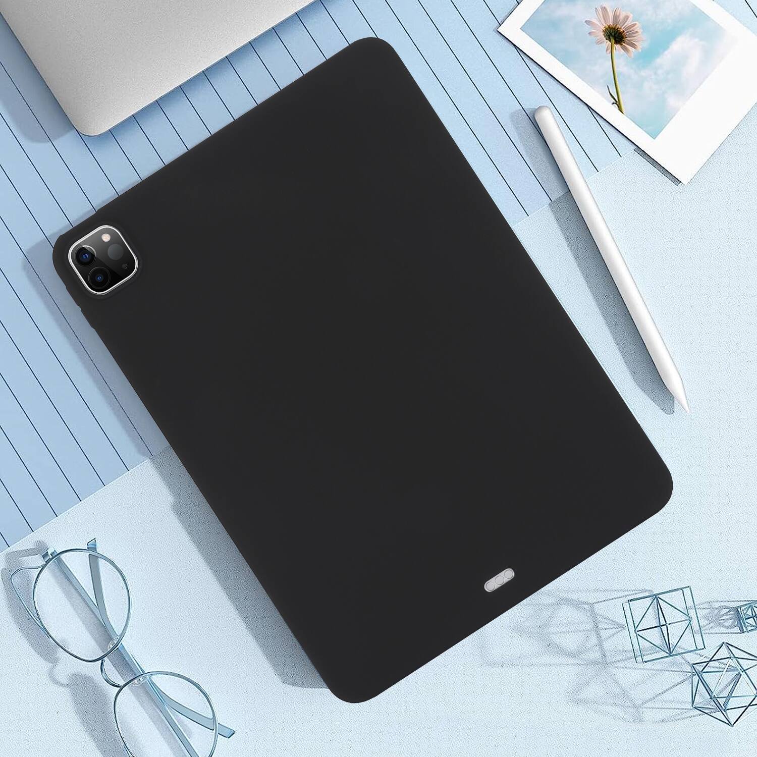 Alt View 5. Dteck - Case For Apple iPad Pro 11'' (M5) 2025/(M4) 2024 Slim Lightweight Soft TPU Skin-Friendly Anti-Scratch Protective Cover - Black.