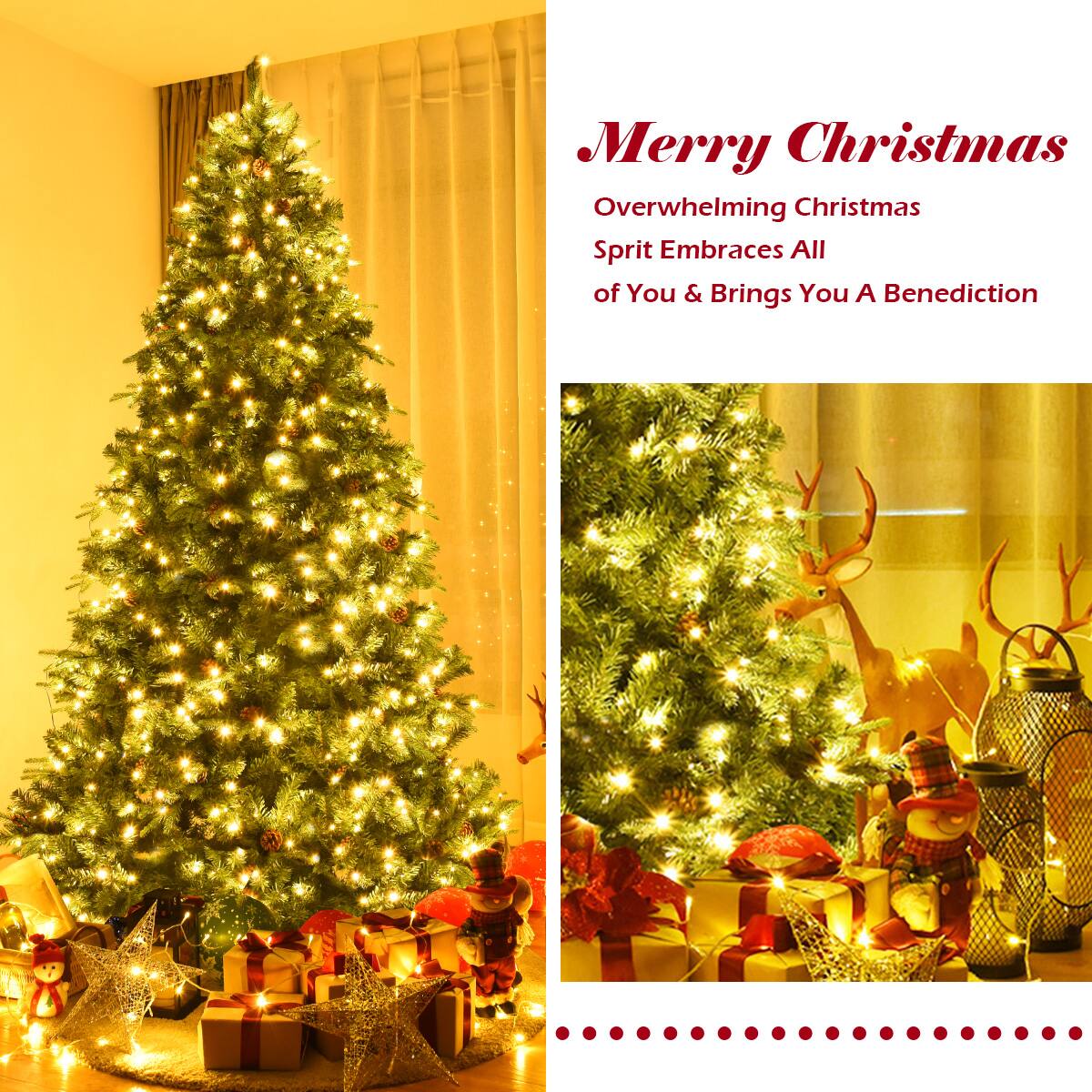 Merry Christmas. Overwhelming Christmas spirit embraces all of you and brings you a benediction.