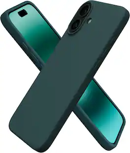 Ornarto - Designed for iPhone 16 Plus Case 6.7", Liquid Silicone 3 Layers Full Covered Protective Cover - Olive Green