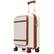 Angle. Elle - Escape Expandable Carry-on Suitcase with Front Laptop Pocket | White - White.