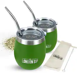 Escali - London Sip Yerba Mate Cup Set 8oz - Green