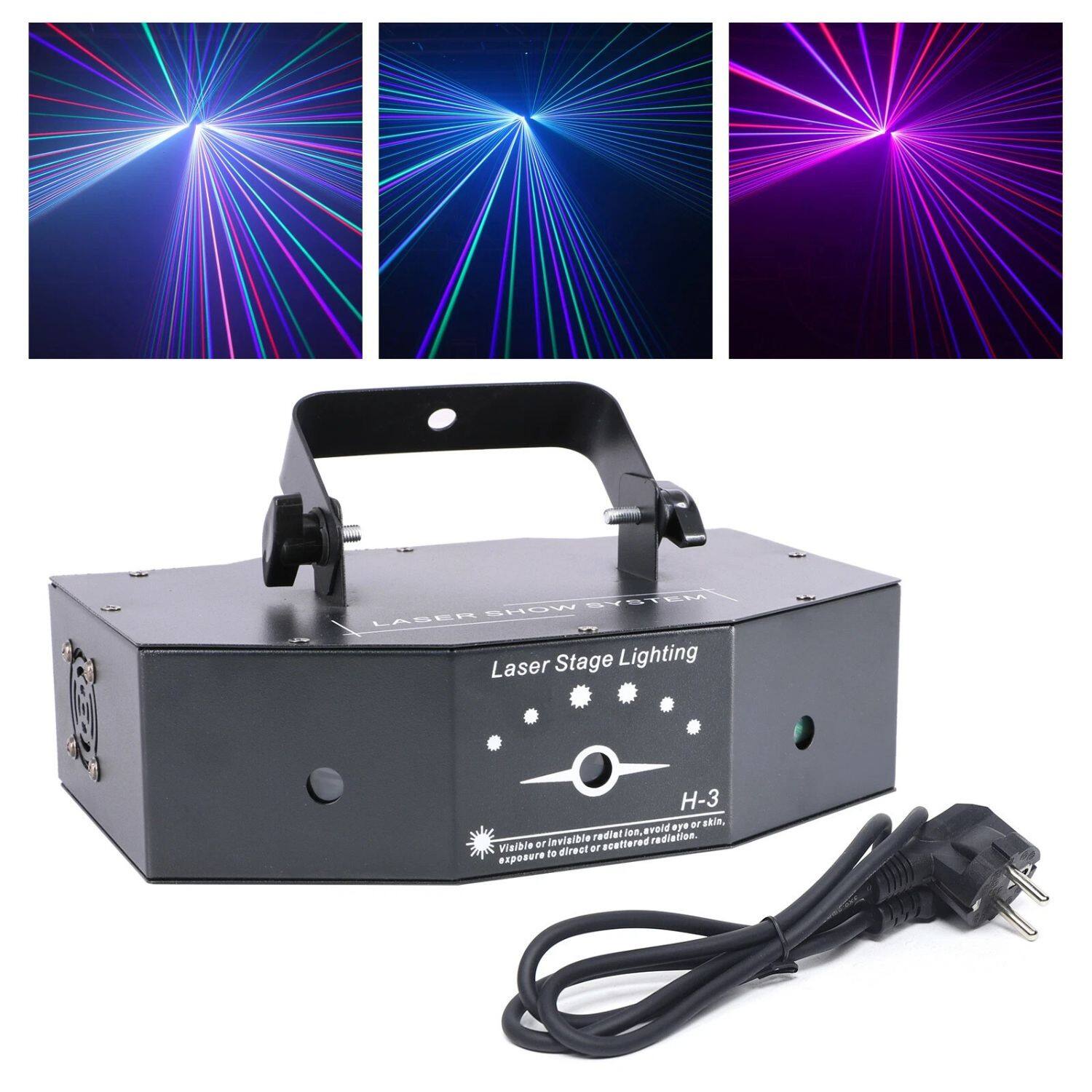 Laser Stage Lighting  
H-3  

Visible or invisible radiation, avoid eye or skin exposure to direct or scattered radiation.